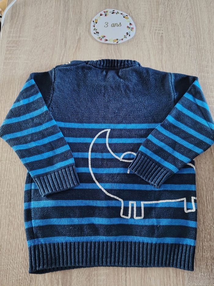 Lot de 2 pulls en coton 3 ans Vertbaudet tbe - photo numéro 6