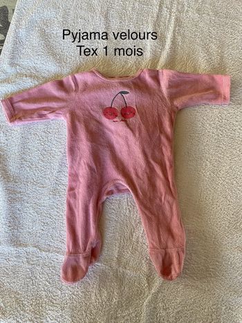 1 mois pyjama velours tex