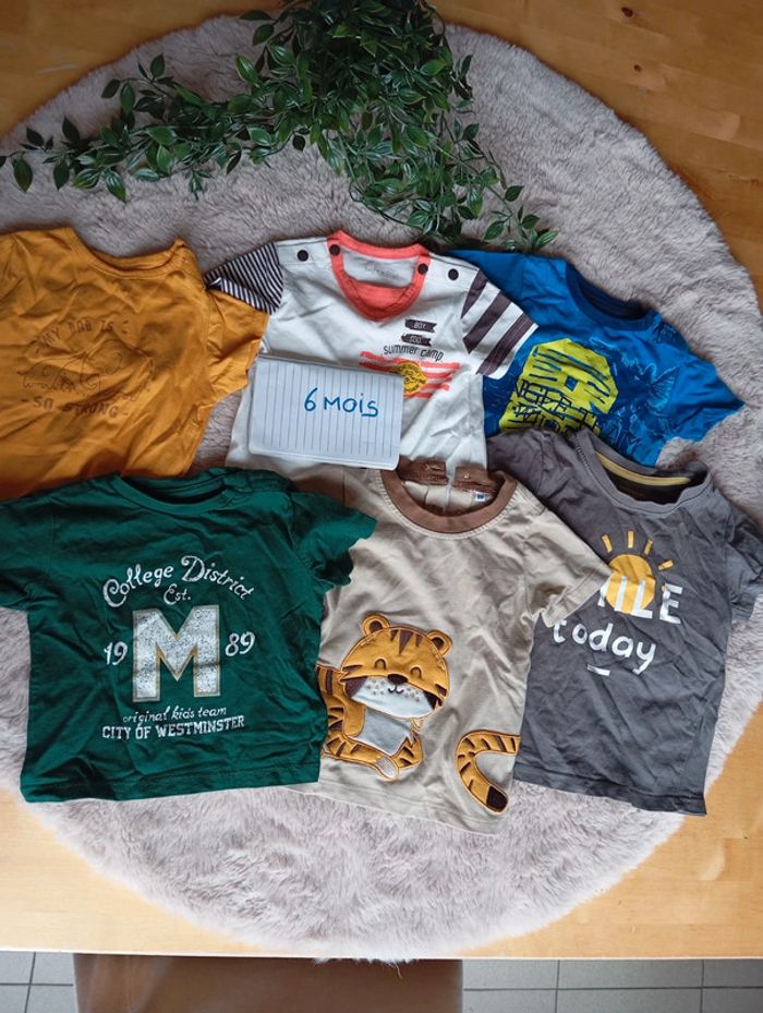 Lot de 6 T-shirt 6 mois