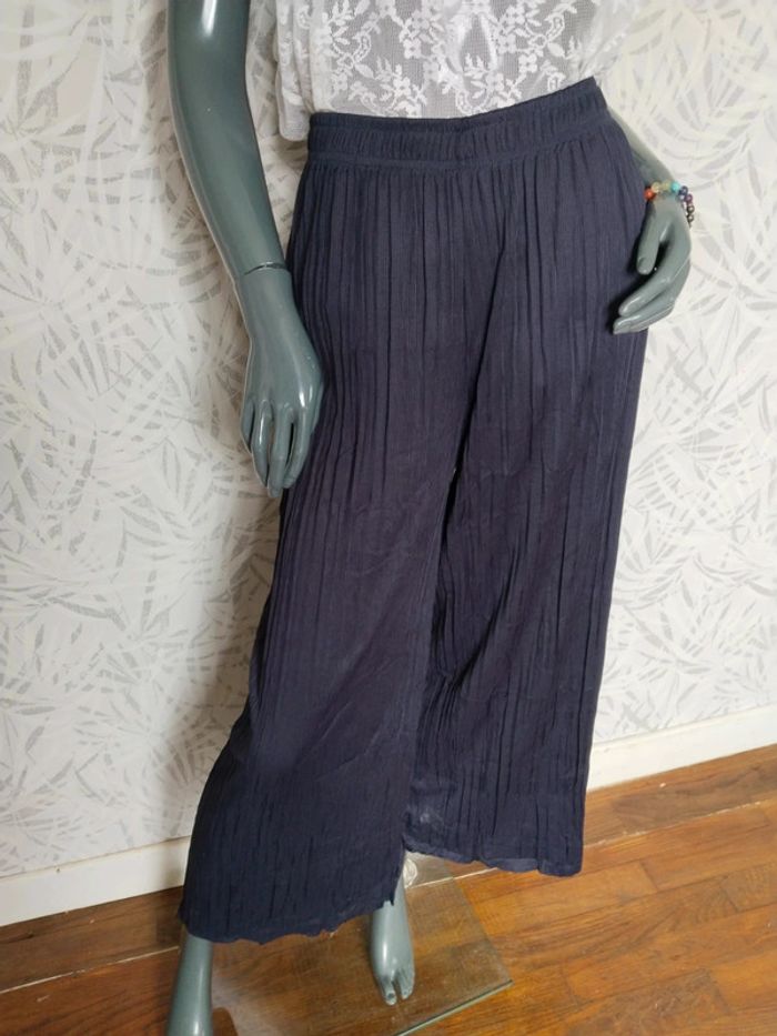 Sublime pantalon plissé jambes larges femme taille 36 38 40 42 44 46