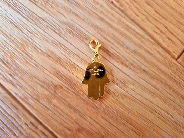 Pendentif Charm "Thomas Sabo" Main de Fatima plaqué or neuf dans blister. - photo numéro 5