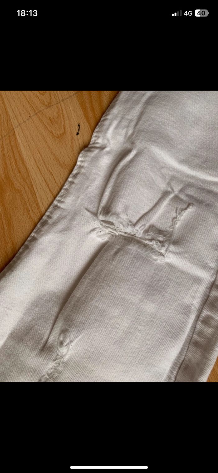 Super Skinny Bershka blanc 38 - photo numéro 2