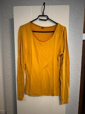 Tee-shirt manches longues moutarde