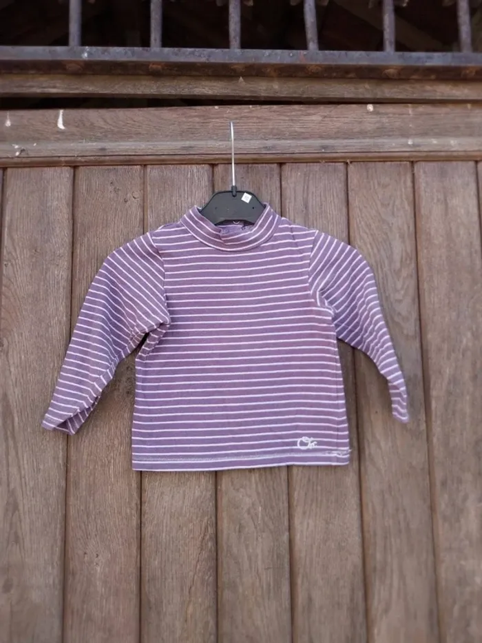Pull col roule violet 23 mois orchestra