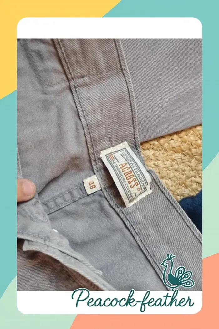 Pantalon gris clair 46 homme acros - photo numéro 7