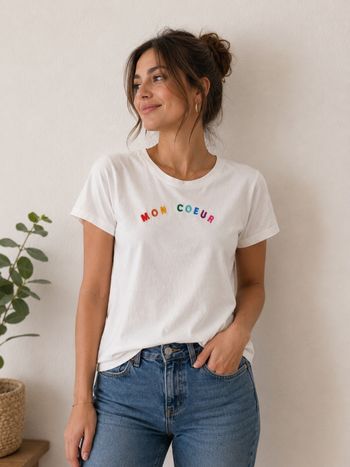 T-shirt blanc Pimkie taille S