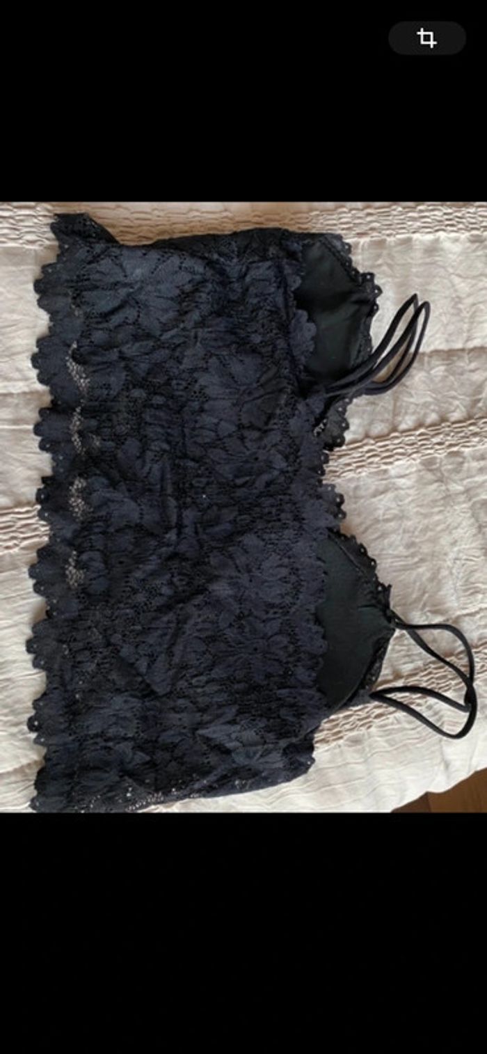 Bustier en dentelle, noir, taille XL, comme neuf - photo numéro 4