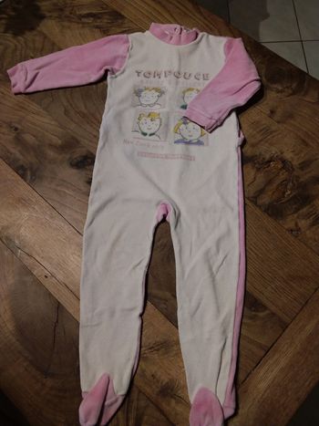 Grenouillère velours bien chaude bébé fille 18 mois