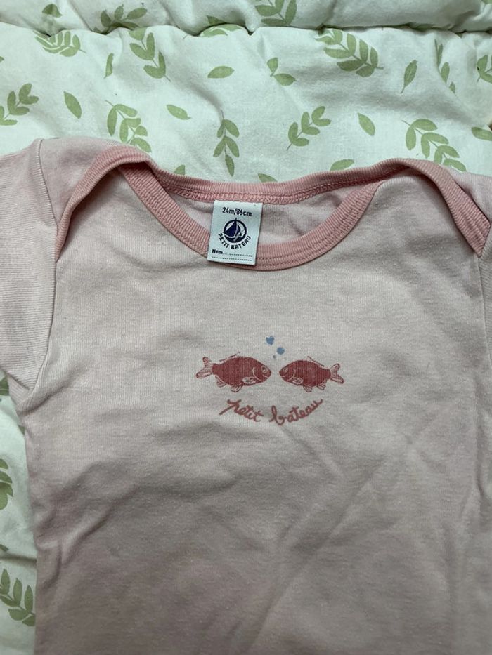 body manches courtes rose 24 mois petit bateau - photo numéro 5