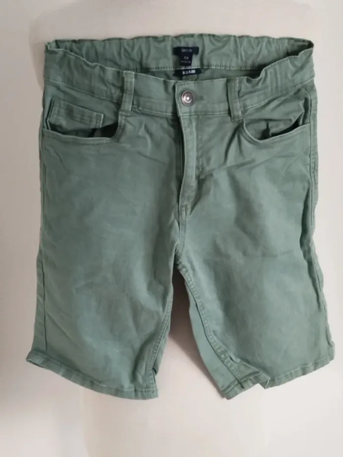 Bermuda en jean vert slim fit Kiabi taille 12 ans