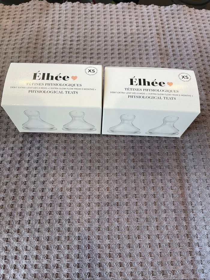 Tétines physiologiques Élhée taille XS (2 boites)