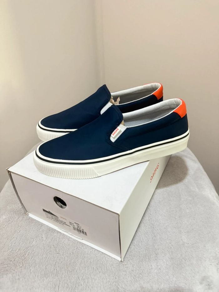 Swims - Mocassins, Bleu marine, orange, Taille 41 - photo numéro 2