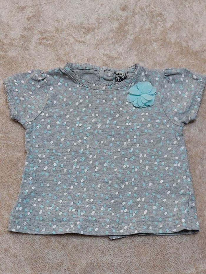 Tee-shirt fantaisie manches courtes bébé fille 9 mois