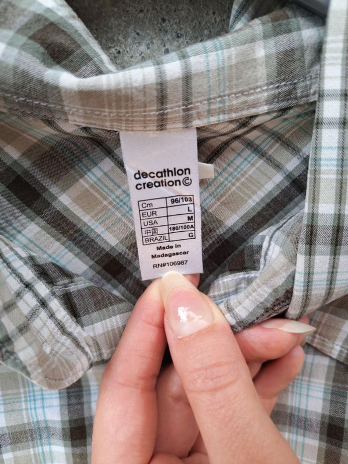 Chemise à carreaux Décathlon - photo numéro 3