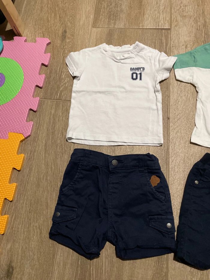 2 tenues short + t-shirt Kiabi tape à l’œil Gémo 6 mois - photo numéro 2