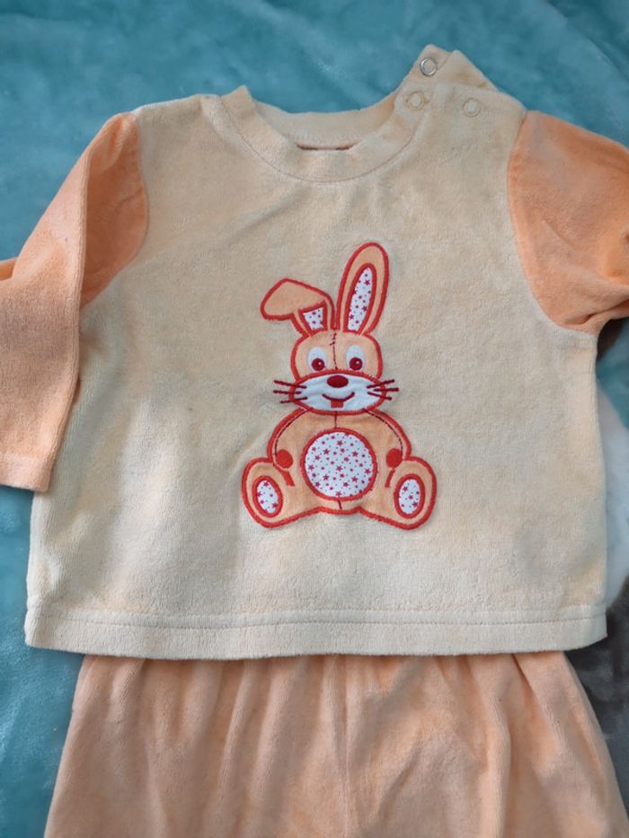 Pyjamas 2 pièces 12 mois lapin - photo numéro 3