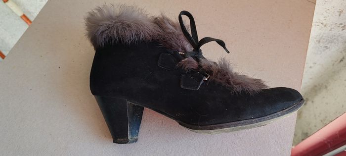 Bottines noires femme en cuir - photo numéro 5
