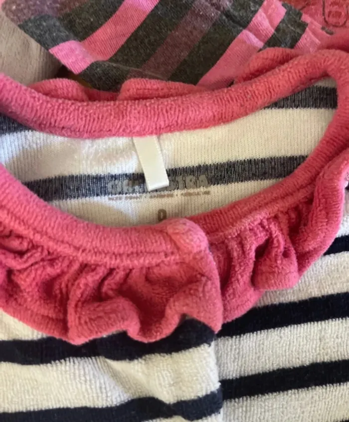 Lot de 3 dors bien pyjama grenouillère velour hiver 9 mois - photo numéro 6