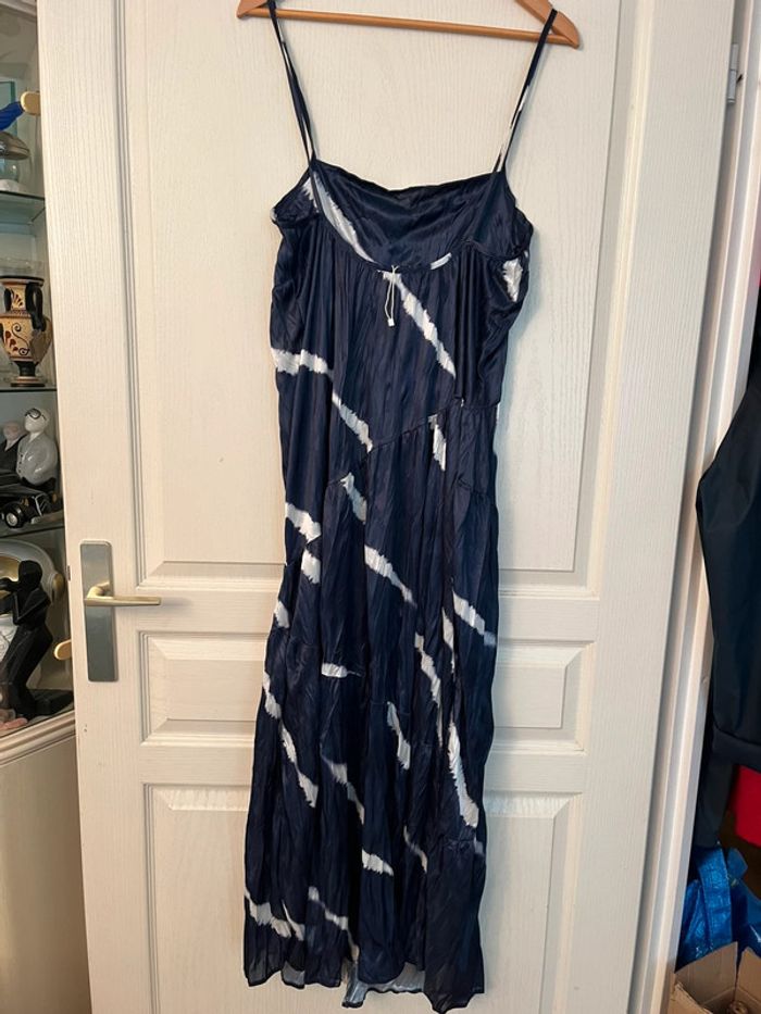 Robe longue bleu Zara taille s - photo numéro 3