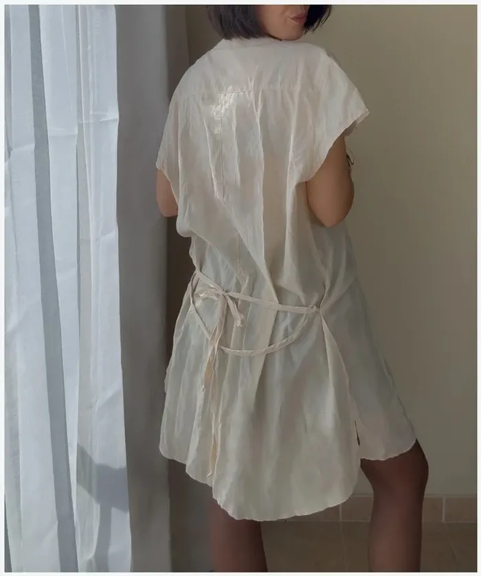 Tunique Blanche Porte beige crème 52 neuve - photo numéro 5