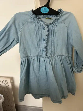 Robe en jean manches longues