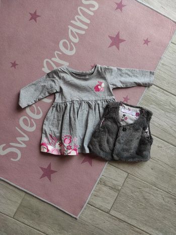 Robe et gilet moumoute 3 mois