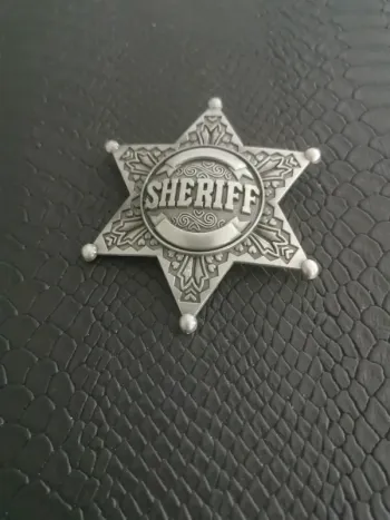 Étoile de sheriff cowboy country argenté