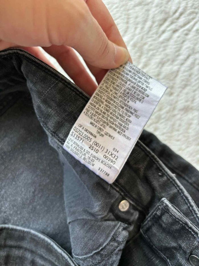 Jean Levi’s femme San Francisco noir gris anthracite demi curve skinny mi taille taille L/40 L32 00s - photo numéro 12