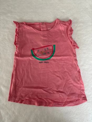 Tee shirt pastèque pailleté 18 mois