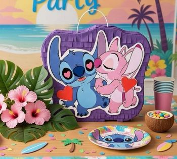 Stitch et angel pinata - Décoration fête anniversaire fille Thème Stitch 