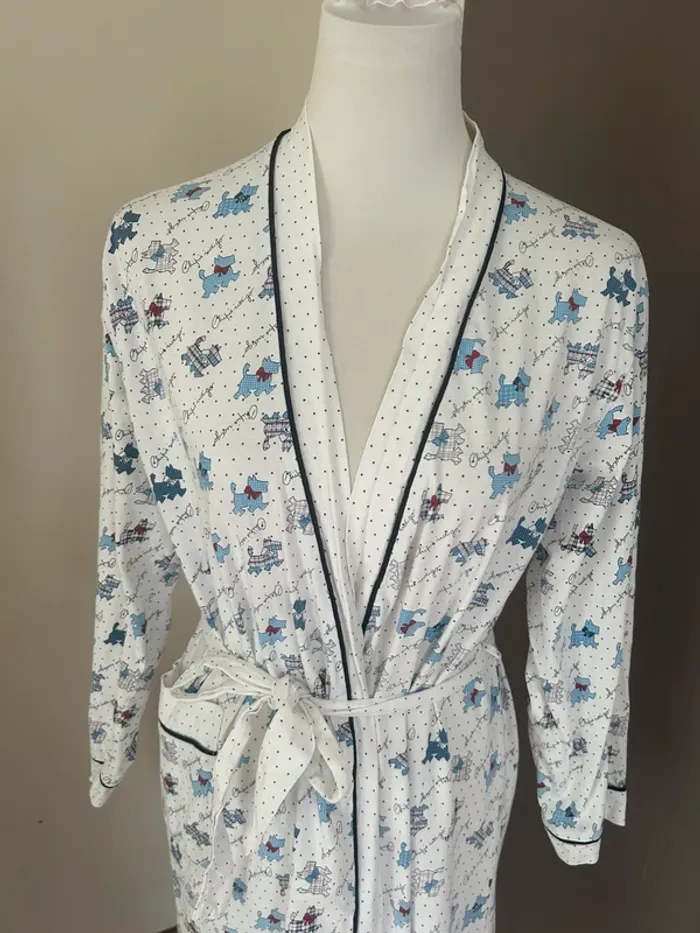 Chipie peignoir en coton, robe de chambre déshabillé, tenue de nuit, femme, taille 1/36 - photo numéro 2
