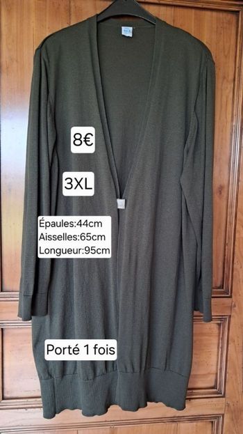 Cardigan long pour femme taille 3XL 