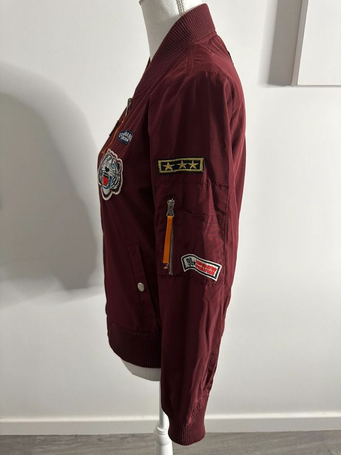 Bomber réversible bordeaux et rose T38 - photo numéro 6