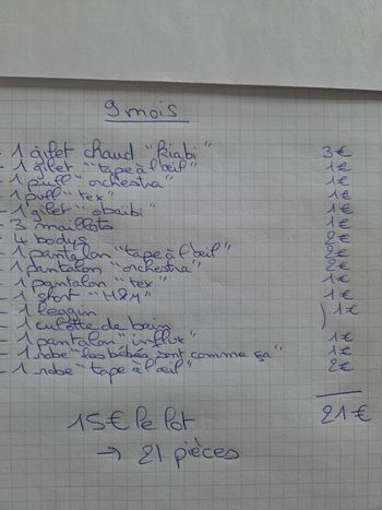 Lot de vêtements fille 9 mois