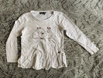 Teeshirt blanc IKKS - 4 ans mais taille grand