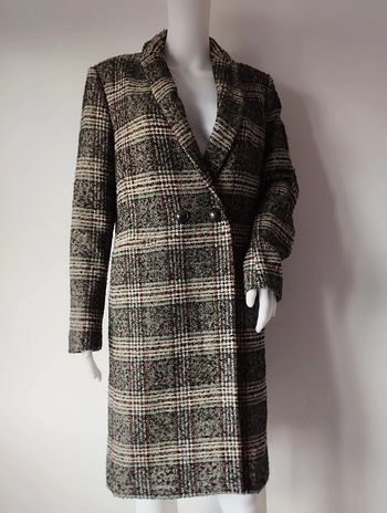 Manteau long à carreaux Gisèle taille 38 Promod