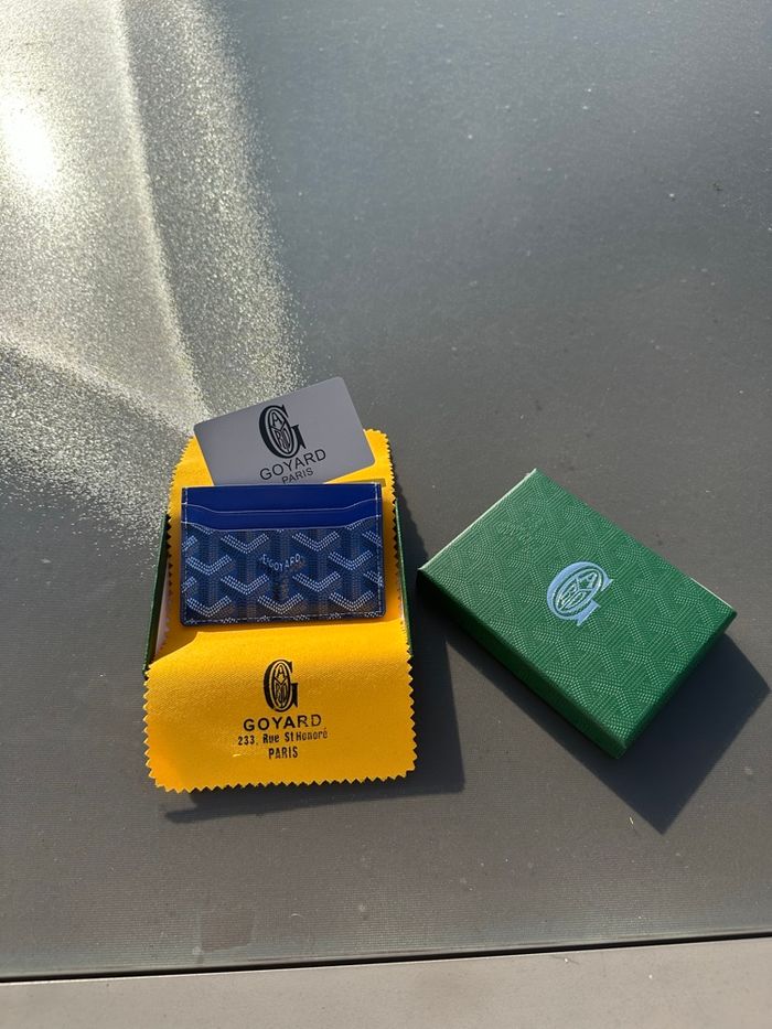 Porte carte Goyard bleu