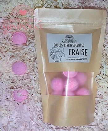 Mini boule de bain - Fraise -