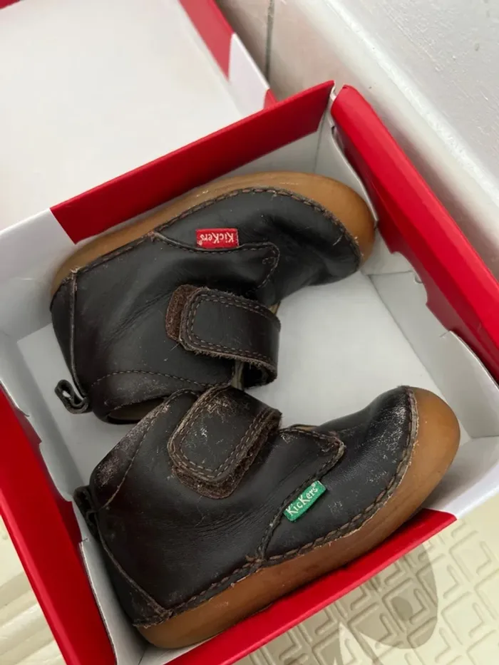 Kickers bébé en cuir – Taille 20 Marron - photo numéro 11