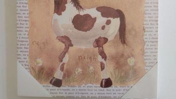 Tableau sur toile cheval sur le pont d'Avignon