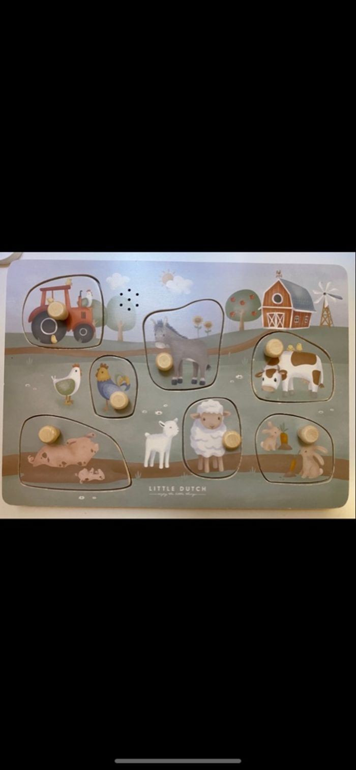 Puzzle sonore Little Dutch en bois ferme