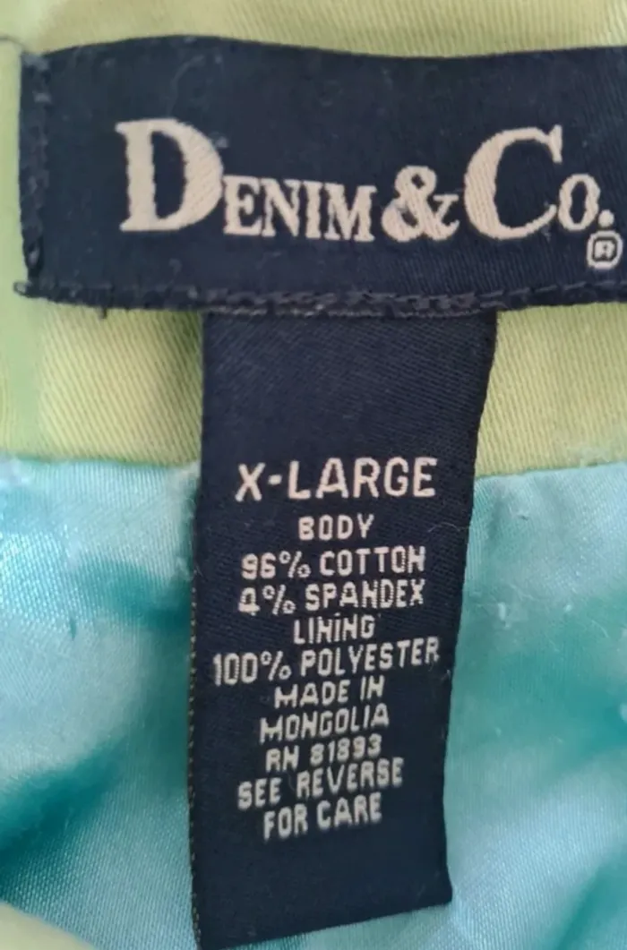 Manteau/imper vert doublé turquoise Denim & Co Taille XL - photo numéro 5