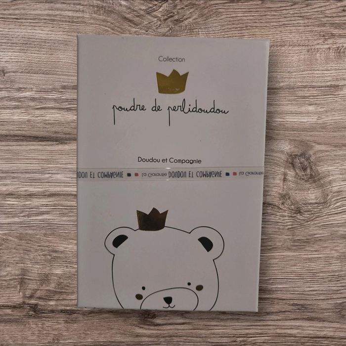 Mini doudou ours attache tétine " poudre de perlidoudou" - photo numéro 2