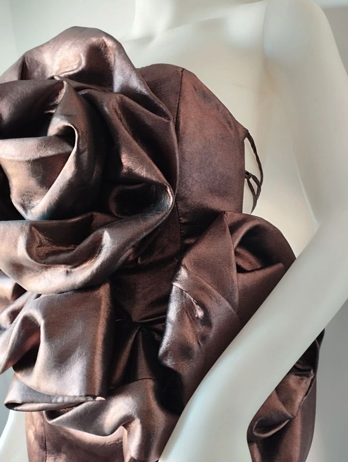 Robe de soirée/cocktail Zara taille XS métallisée - photo numéro 2