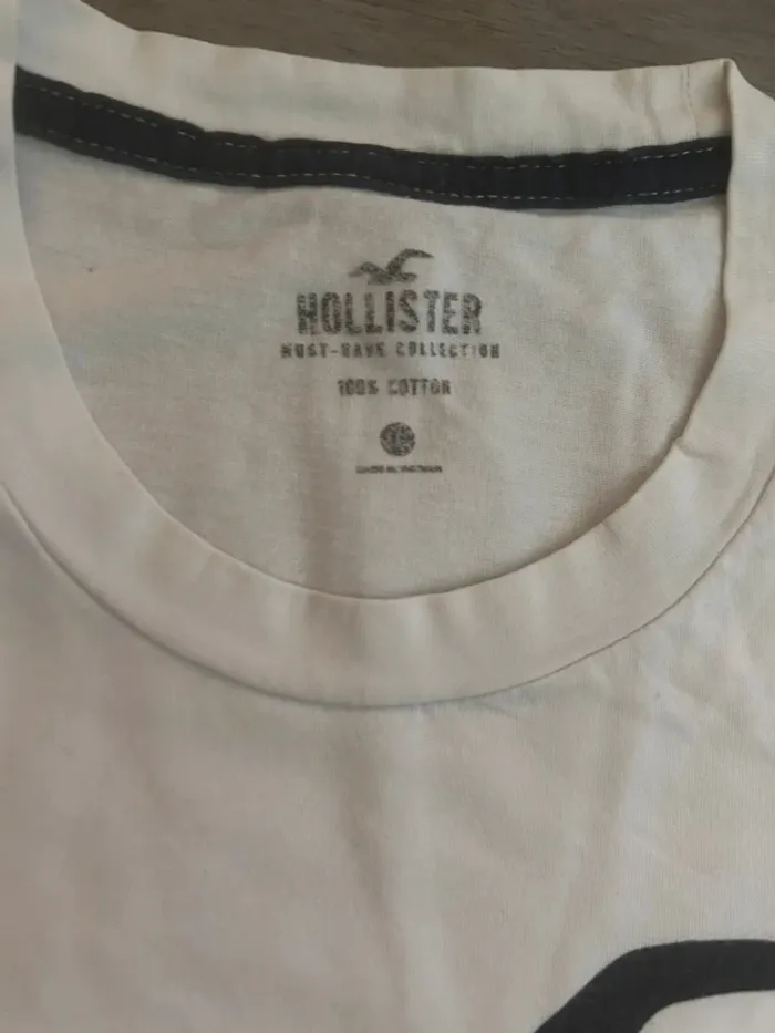 Tee-shirt Hollister xxs bleu - photo numéro 2