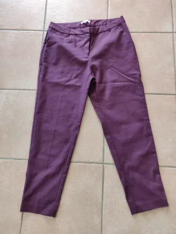 Pantalon carotte violet