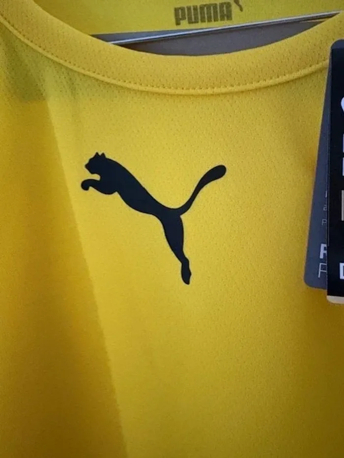 t shirt de sport homme puma jaune taille S - photo numéro 5