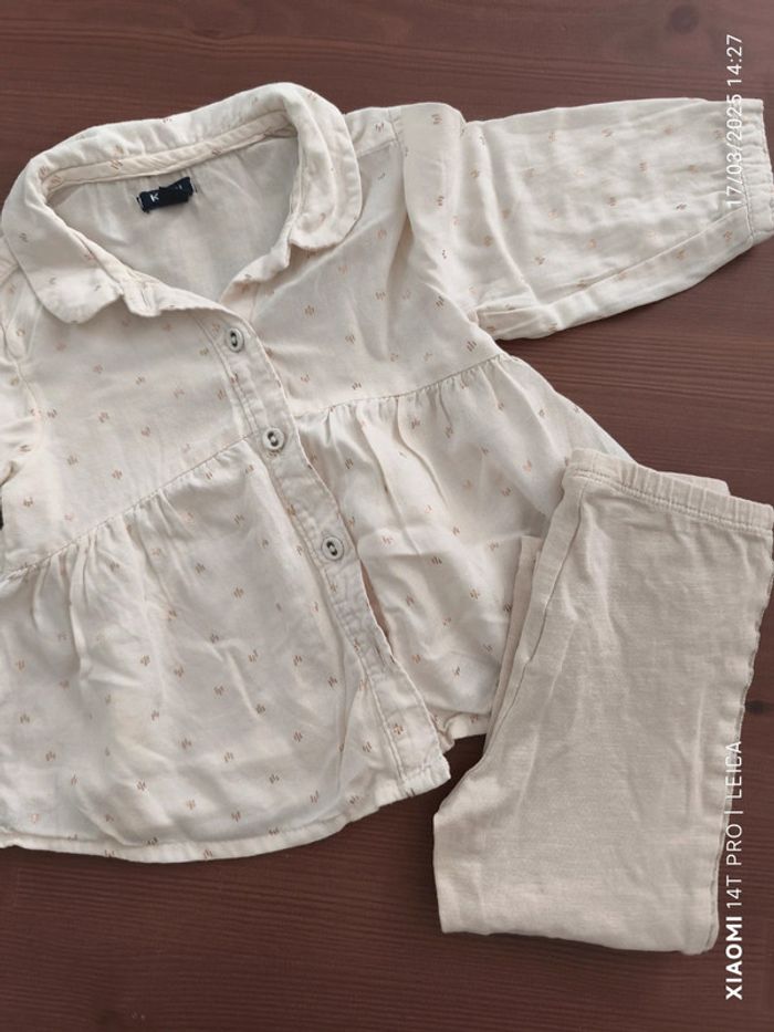 Ensemble chemise et legging 18mois