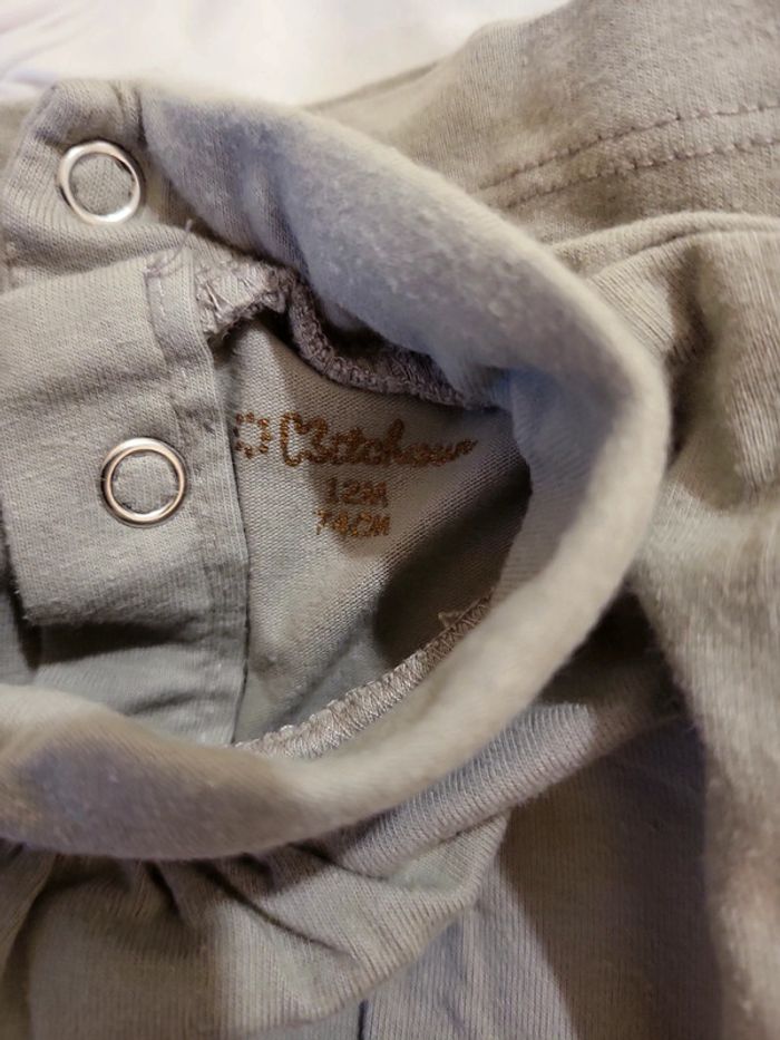 Sous pull bébé fille 12 mois kitchoun peu porté - photo numéro 3