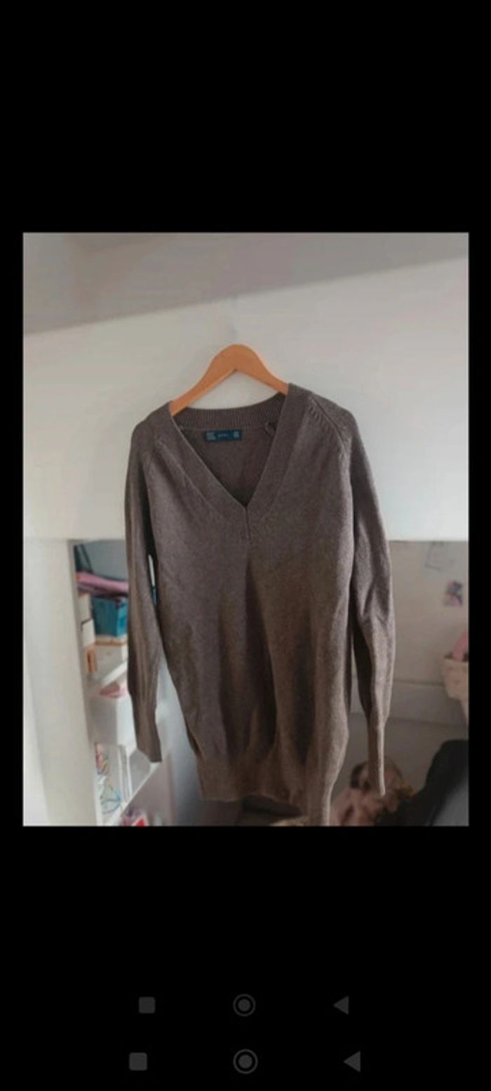 Pull taupe Zara taille M
